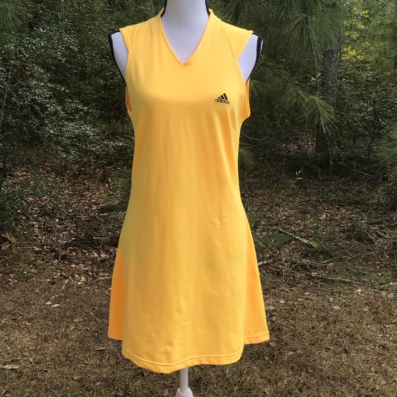 yellow adidas dress